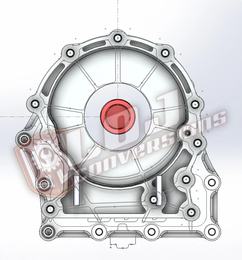 Infiniti AWD to Alfa 8HP75 Transfer Case to Transmission Adapter - Image 7