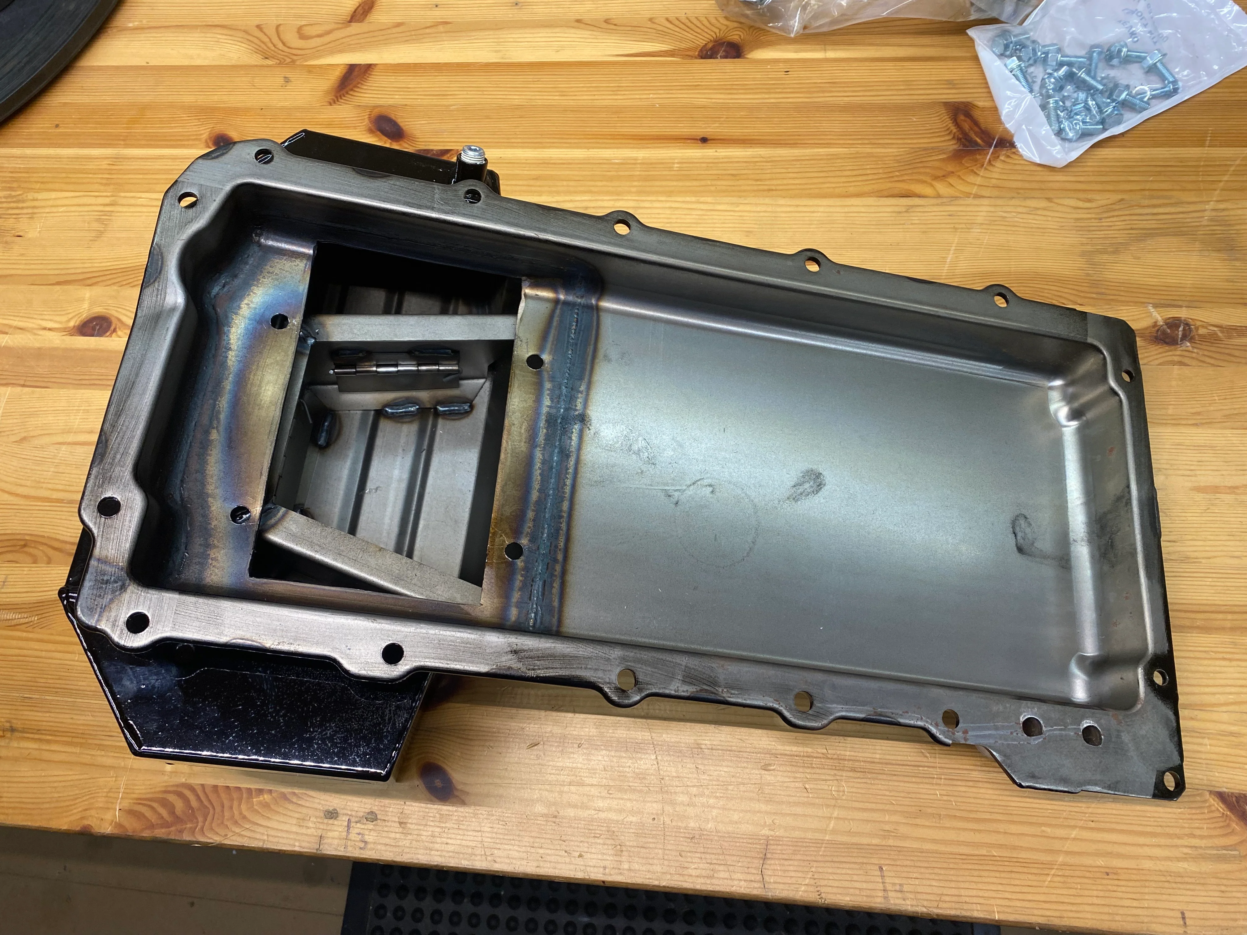 Scratch and Dent 350Z & G35 LSx Swap Oil Pan (Bent Pan Rail) - Image 3