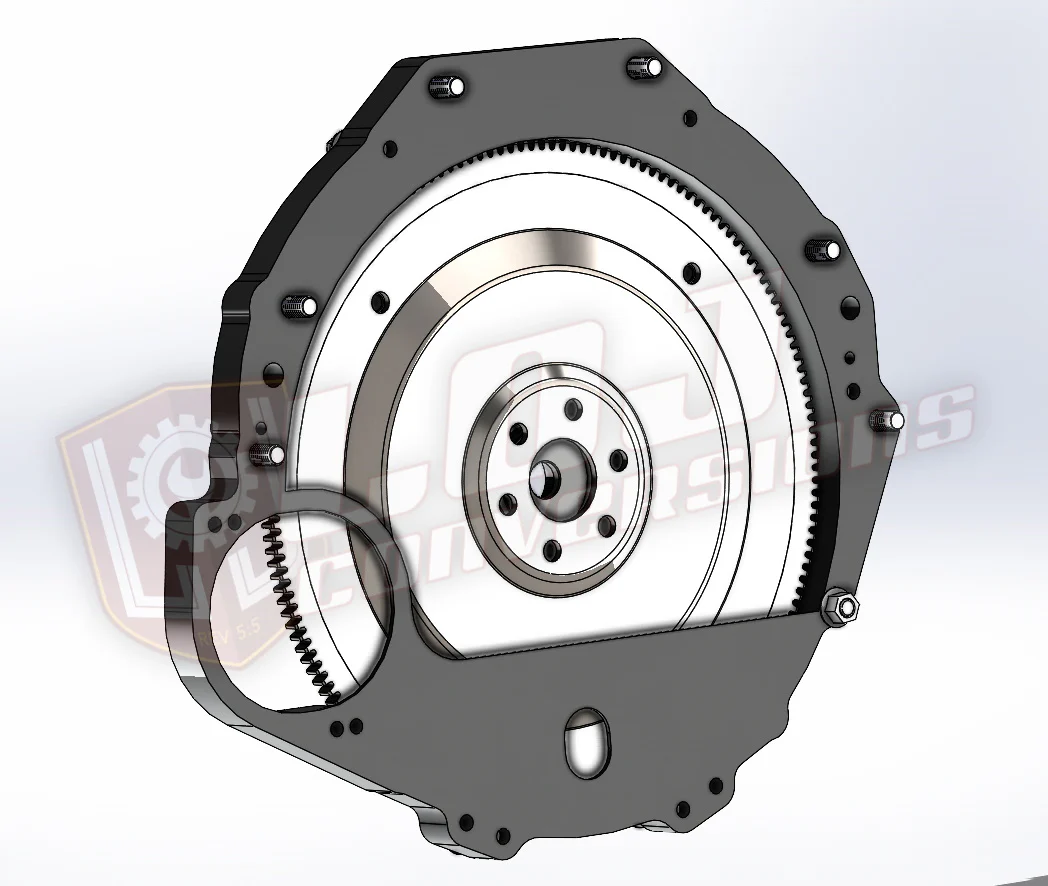 Small Block Ford (SBF) to Hemi 8HP / ZF8 Transmission Adapter Package - Image 3